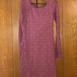 Pink lace dress